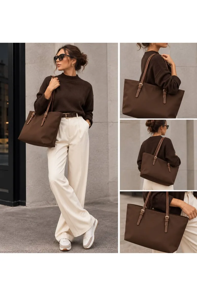 Shopper Omuz Çantası - Kahverengi - 1
