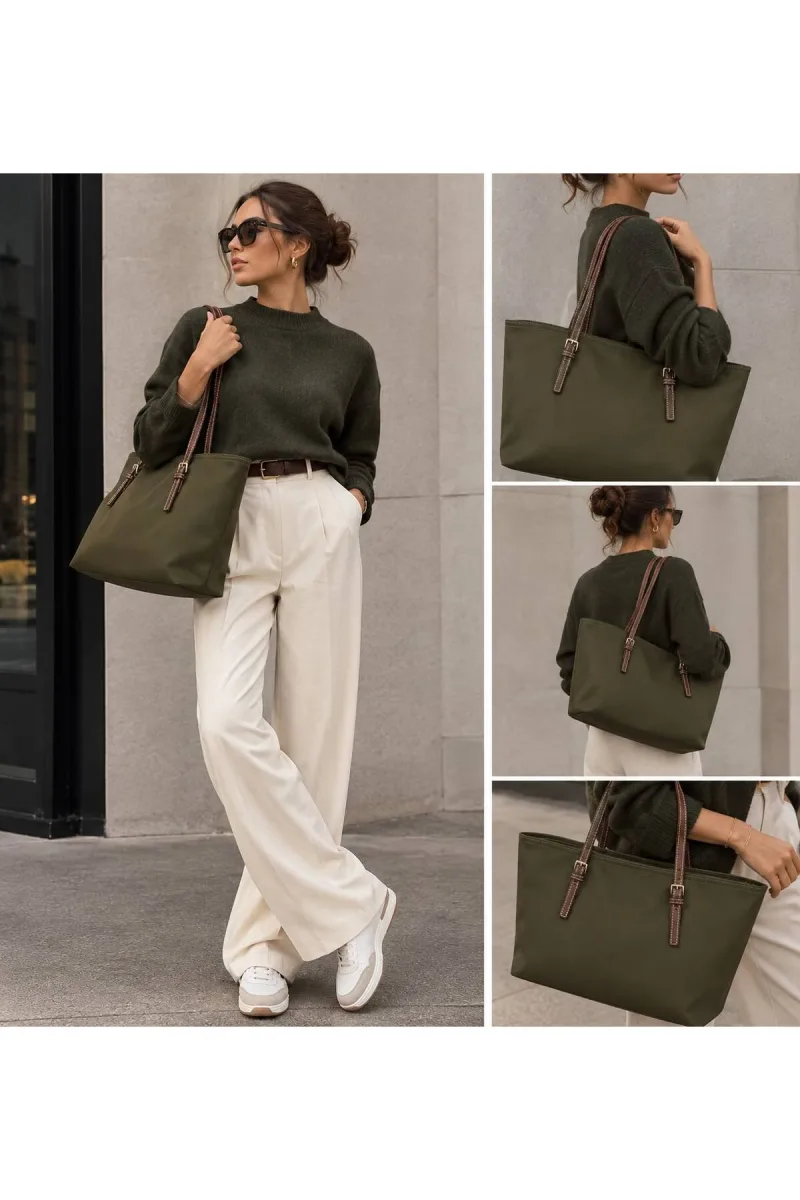 Shopper Omuz Çantası - Haki - 1