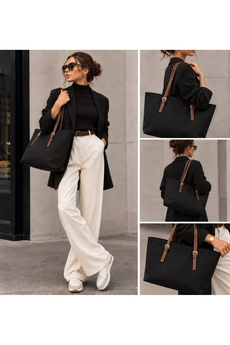 Shopper Omuz Çantası - Siyah - 1