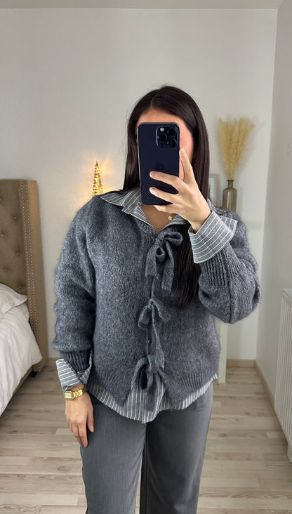 Chemise rayée oversize effet lin